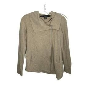 Kensie Womens Cardigan Size XS Light Brown Unlined Casual Long Sleeve Collared